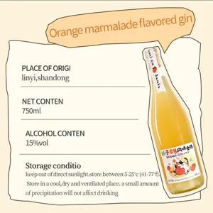 15% ABV Orange Jam Gin Liqueur Smooth Rich Refreshing Digestif Bulk Wholesale Hospitality Supply