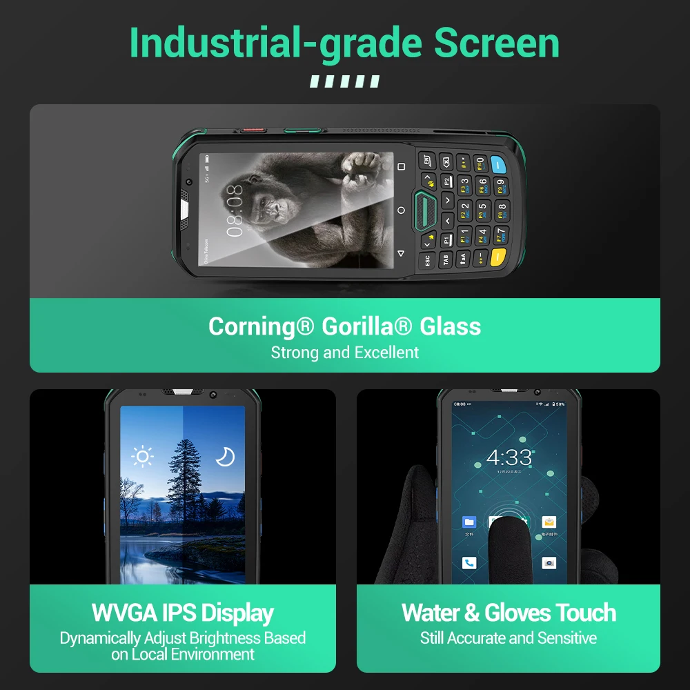 Android 11 IP68 прочный портативный терминал портативный беспроводной сканер штрих-кода NFC считыватель КПК сборщик данных для складов