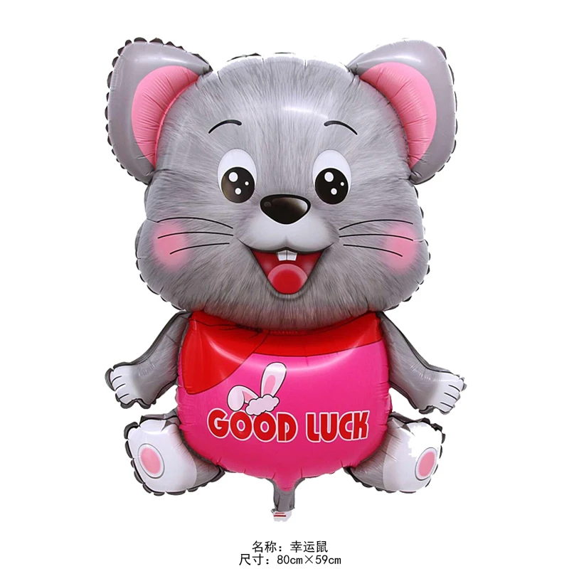 2022 Year Of The Rat Cartoon Good Luck Mouse Shaped Happy New Year  Decoration Foil Helium Balloons - Buy New Year,Party Supply,Balloon Product  on 