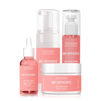 Biosphere 4 in 1 Brightening Skin Care Set Moisturizing Oil Control Whitening Acne Skin Care Set For Sensitive Skin (new)