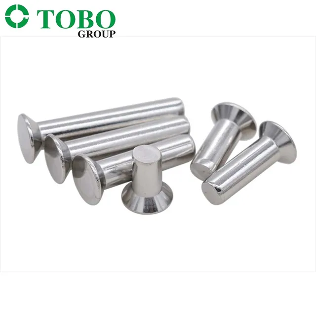 TOBO Aluminum Stainless Steel Flat Thin Pan Head Iron Rivet Solid Rivet Handle Knock Rivet
