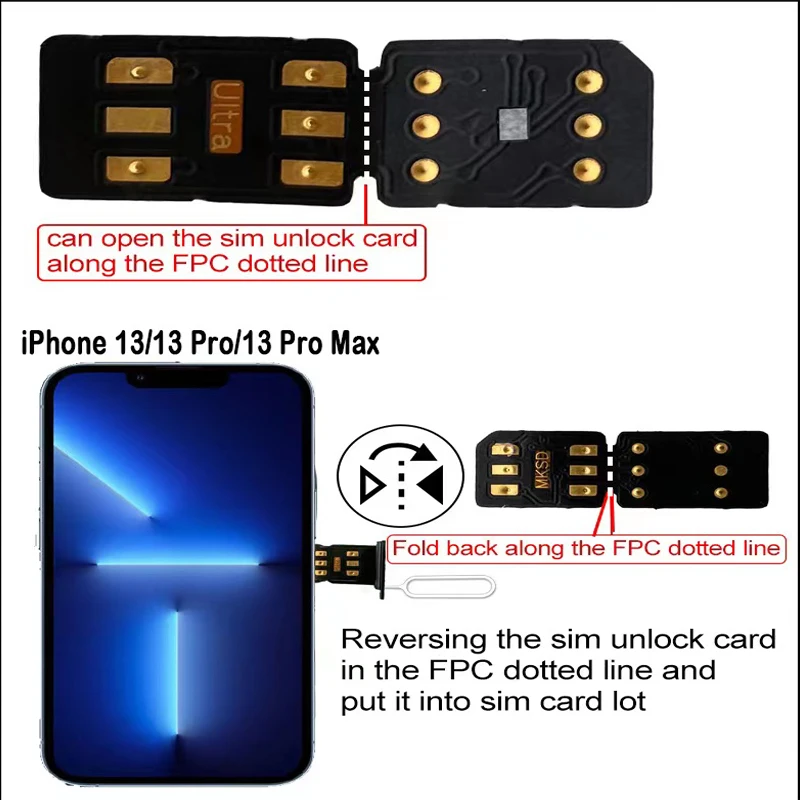China Wholesales For mksd ultra 5G SIM CARD for 6s 7/8 x xs max 11 13 pro max IOS 15.0 IOS 16.0 IOS 15.7 Support new system