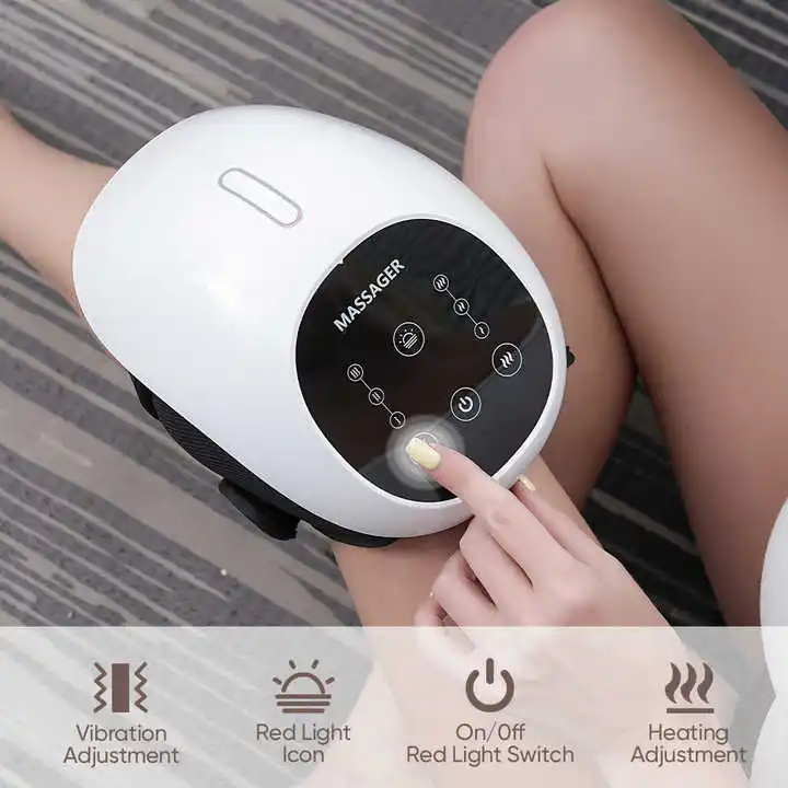 Electric Knee Joint Massager Red Light Therapy Leg Hot Compression Air Bag 3 Modes 2200mAh Battery Effective Dredge Pain Relief