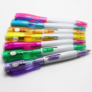 Promotional Plastic Ball Pen  Led Light Pen with Customer logo