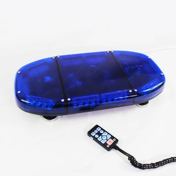 New Blue mini Lightbar with 100w Horn/Siren LED Warning Strobe Mini Light Bar with Speaker