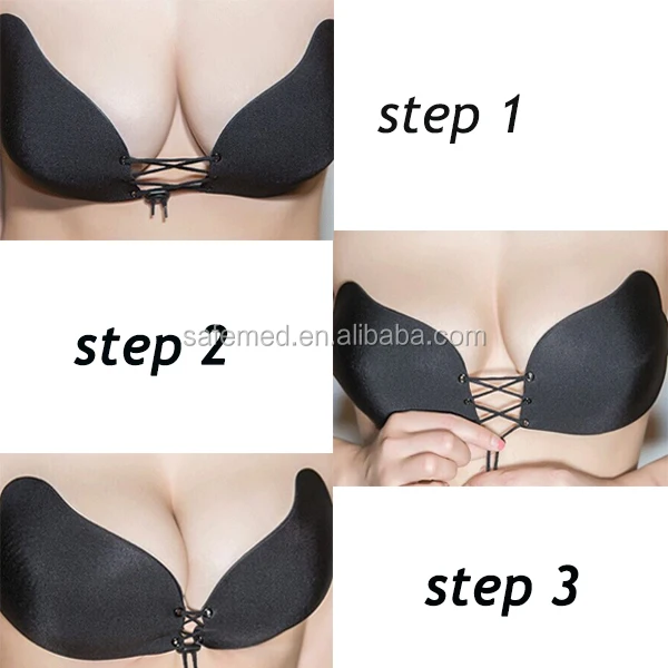 lalaWing Adhesive Bra Strapless Sticky Bra Invisible Push up Bra