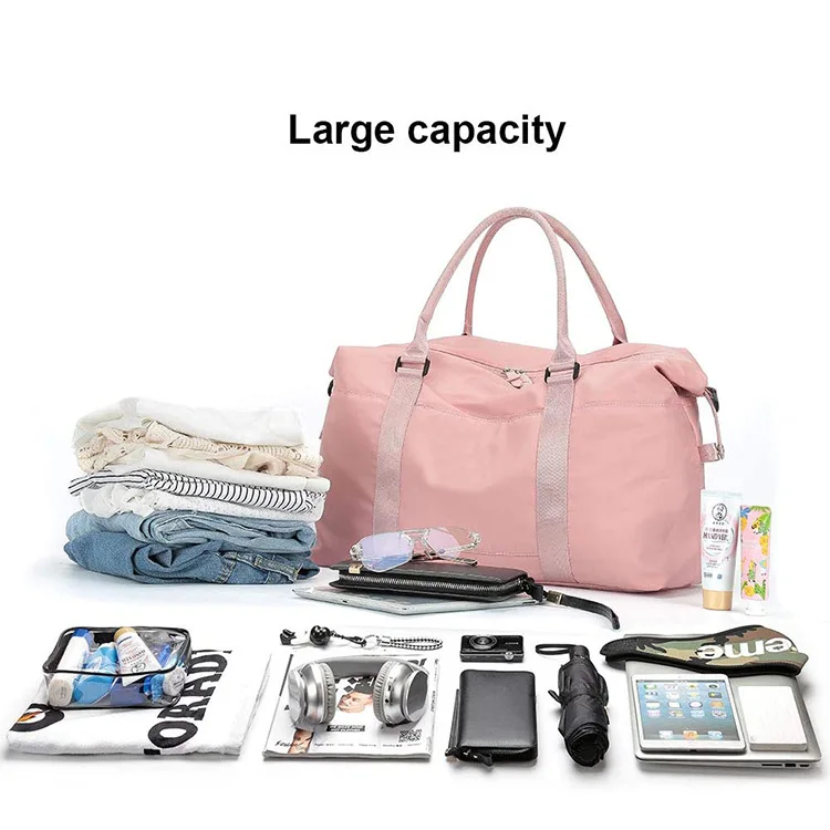 large pink duffle bolsa