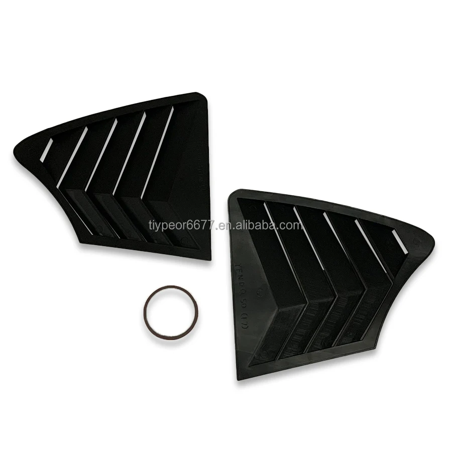 product for infiniti q50 2014   2024 painted glossy black side window louver shutter cover trim-8