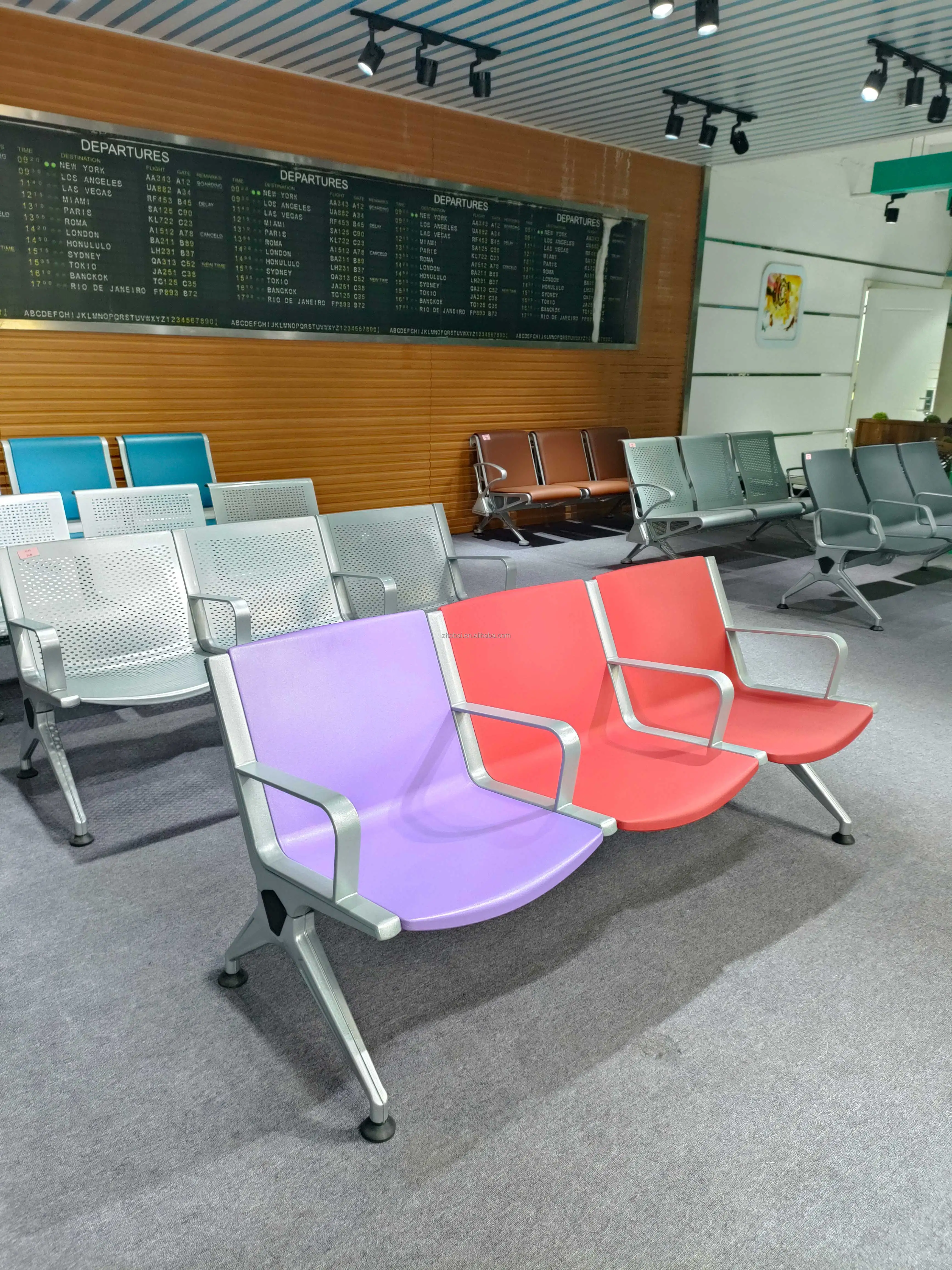 High Quality 1.5-Seat PU Hospital Waiting Chairs Customized Modern Commercial Design for School Gym Clinic Dental Office Public 2
