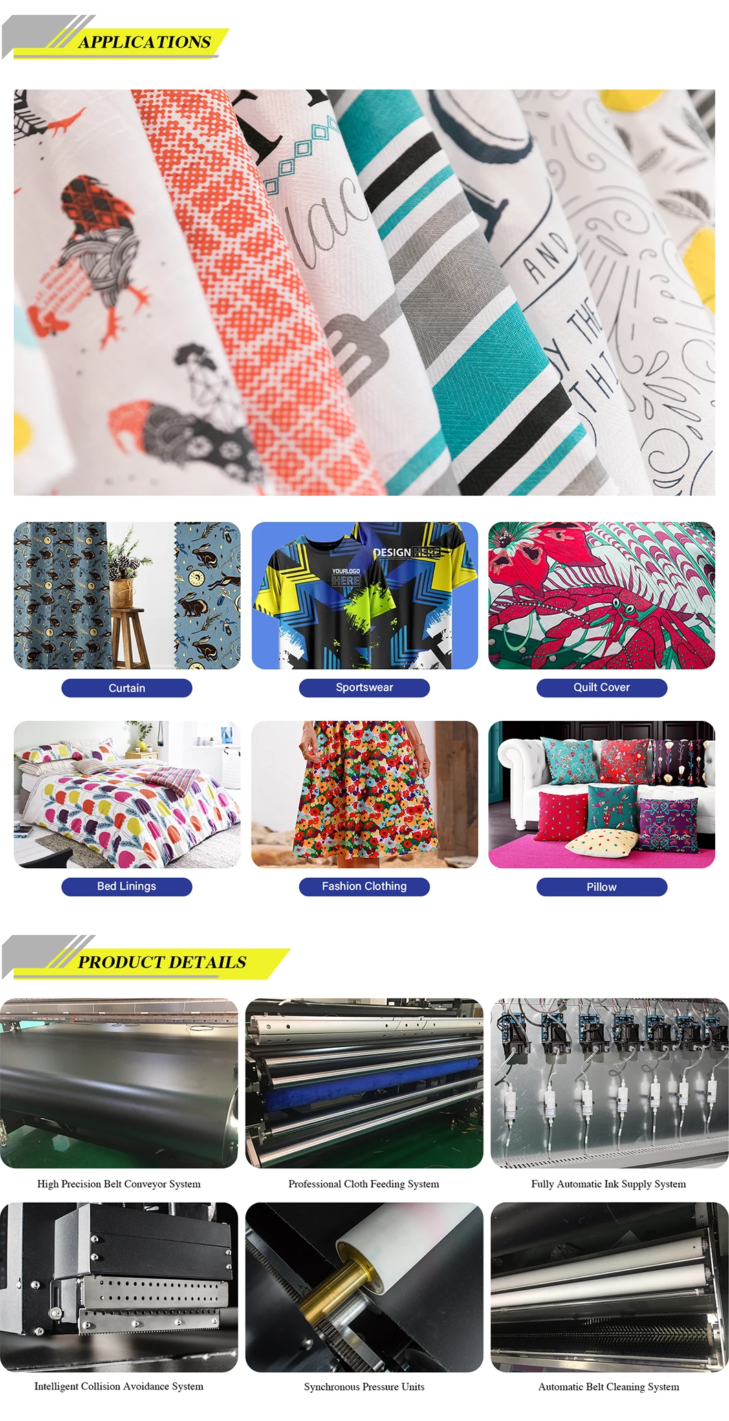 MT Large Production Capacity Wide Format Direct to Fabric Printer for ...