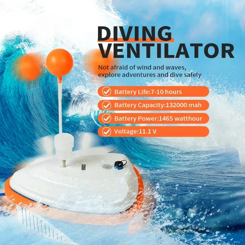 2024 New Diving Ventilator Portable for Dual Users Underwater Scuba 7-10hours Deep 15 Meters Float Diving Device Rescue Fishing