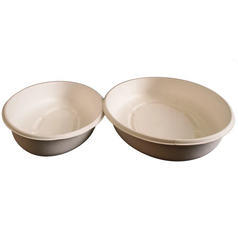 18 oz Compostable Fiber Eco Friendly Packaging Food Box Biodegradable  Bagasse Burrito Bowls WITH LIDS