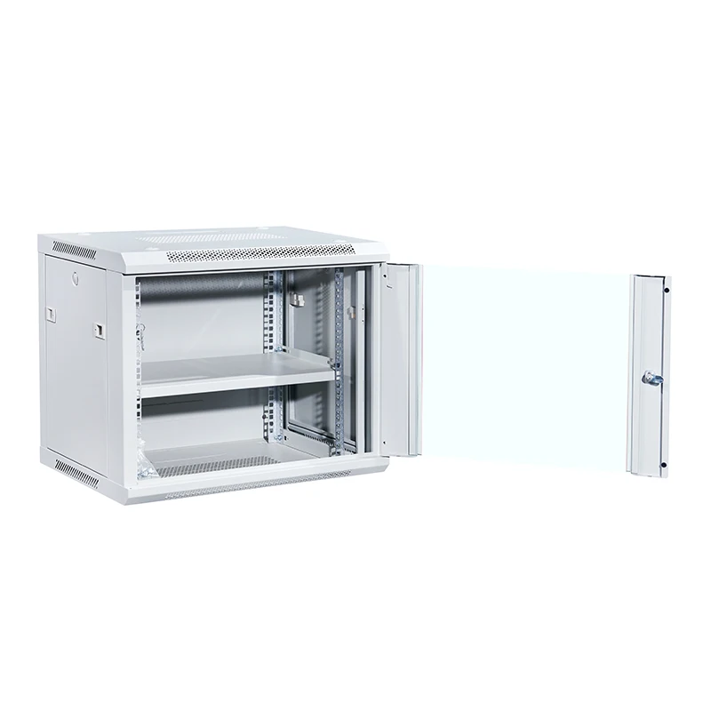 9U Network Cabinet Box Metal Network Server Rack Internet Glass Door Wall Mounted Network Cabinets