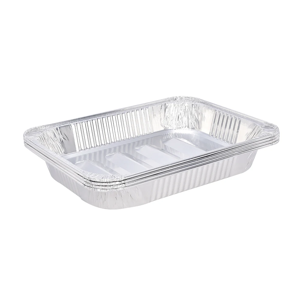 6600 ml Large Disposable BBQ Grill Pan Aluminum Foil Food Tray Barbecue Cooking Aluminum Foil Containers