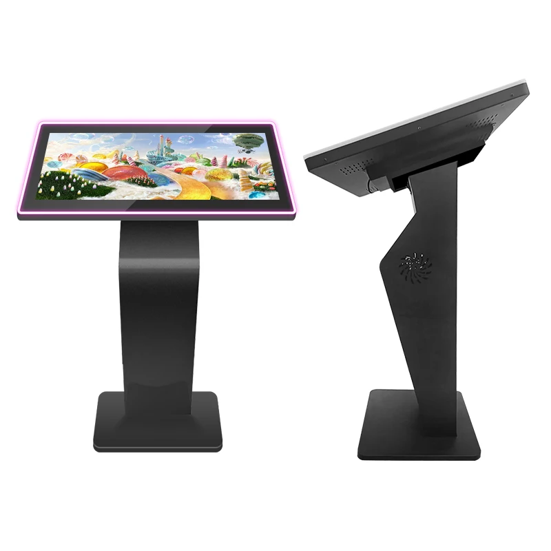 Kiosk Touch Screen  Stand LED Light Strip Signage Game Player and Shopping Advertising Machine Display