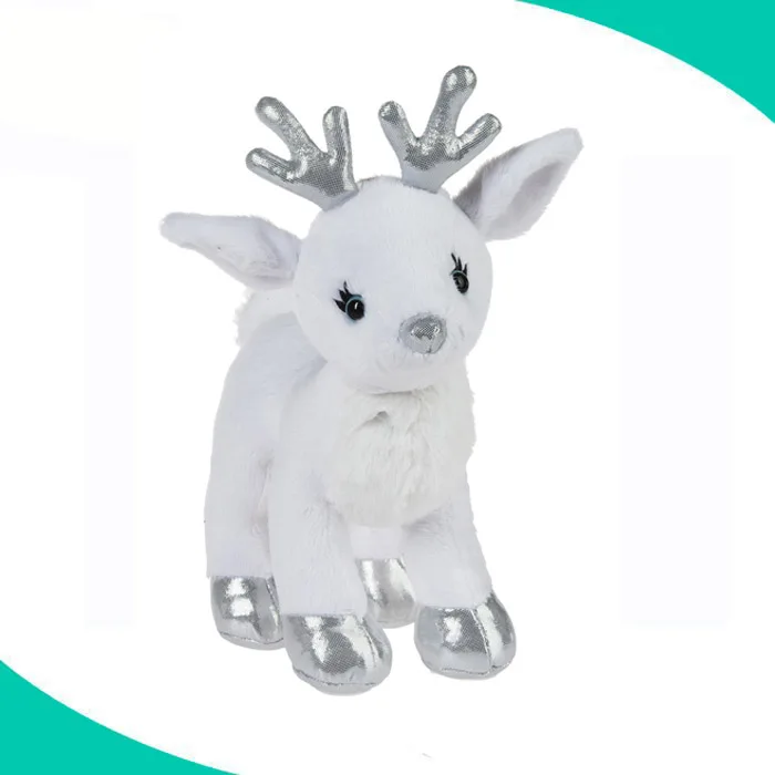 white reindeer stuffed animal