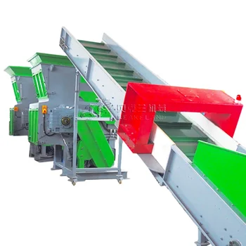 small kinds belt conveyor rubber grinder shredder machine plastic recycling