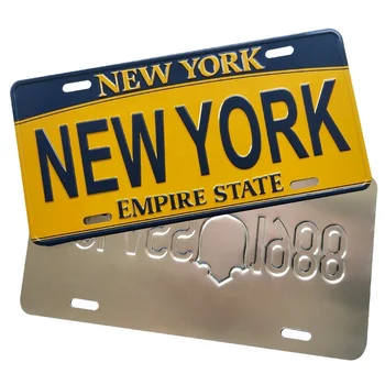Custom High Quality Manufacturer Customized Printed Metal Tin Sign Car Number Aluminum License Plate