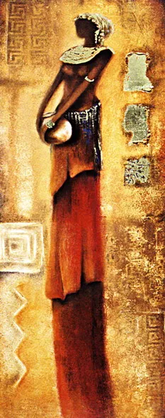 African Abstract Dancing People Canvas Printing Wall Art Home Decor Custom Oil Painting Handmade Wall Art