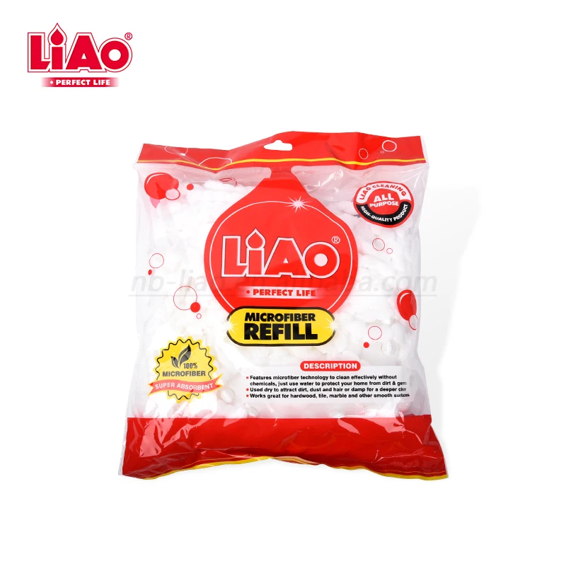 LiAo Standard Size Round Shape Magic Microfiber Spin Mop Head Refill Replacement Head