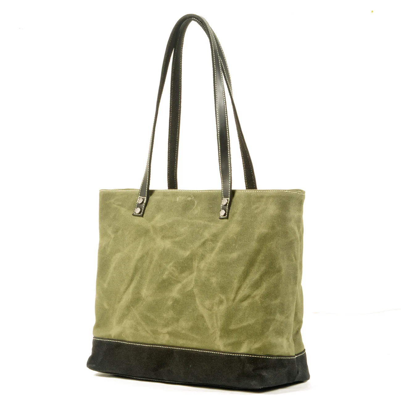 Waxed Canvas Tote Bag For Women Wholesale Handbag Men's Large Capacity Shoulder Bag