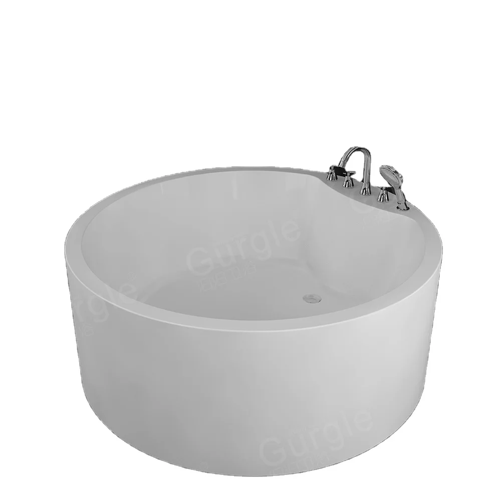 Round Bowl Shape Adult Acrylic Freestanding Hot Swim Spa Bathtub