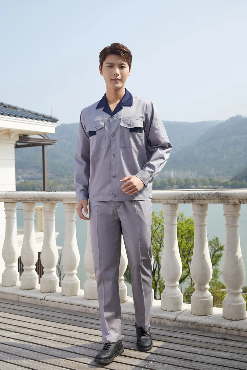 Custom summer men thin long short-sleeved site labor protection clothing construction engineering cl