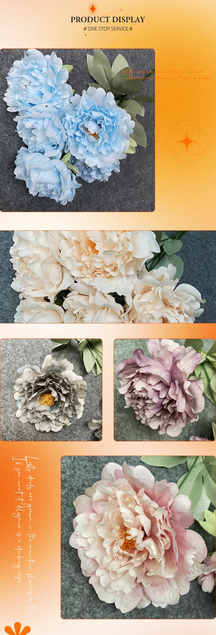 Best Selling Peony Flowers Wedding Home Hotel Decoration Peonies