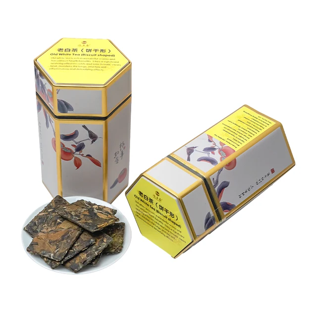 Chinese Health Tea Natural Organic Tea Bag | 5.29 oz (150g) Reusable Sealed Canned Portable Old White Tea (Biscuit shaped)