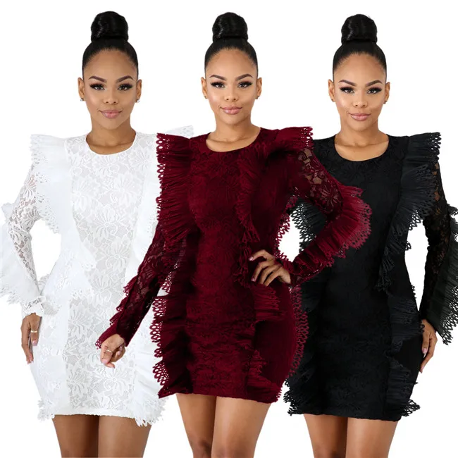 New Women's Long Sleeve Lace See 