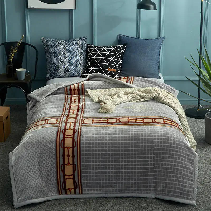 Sunny Home Textile Autumn Winter Double Bed Mink Blanket India Winter Coming Home Blanket