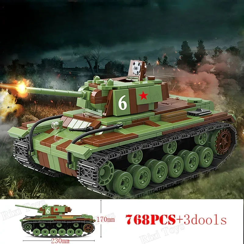 Military Heavy Tank Army Tank Toys Building Block Set 1018pcs, OEM