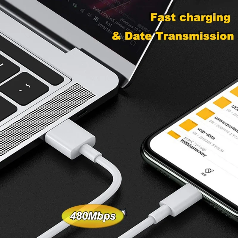 80W USB Type C Charging Cable Braided Fast Charger Cord Super Dart Data Sync Wire Durable for Smartphones Tablets