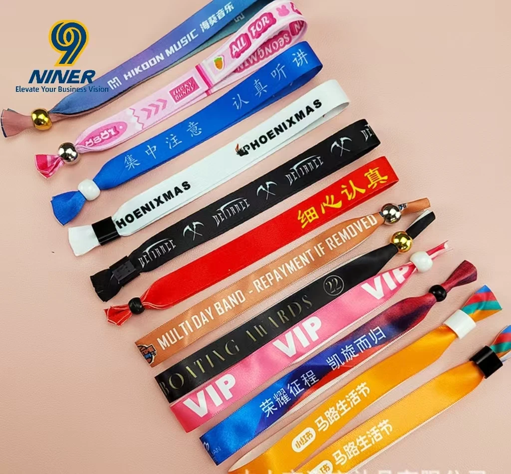 Manufacturer Wholesale Cheap Custom Adjustable Fabric Wristband for Events