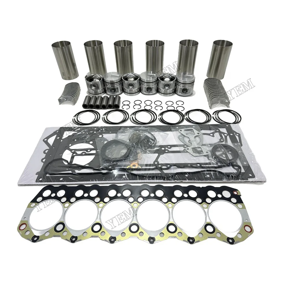 S6S Engine Rebuild Kit Liner Piston Ring Bearing Gasket STD for Mitsubishi S6S