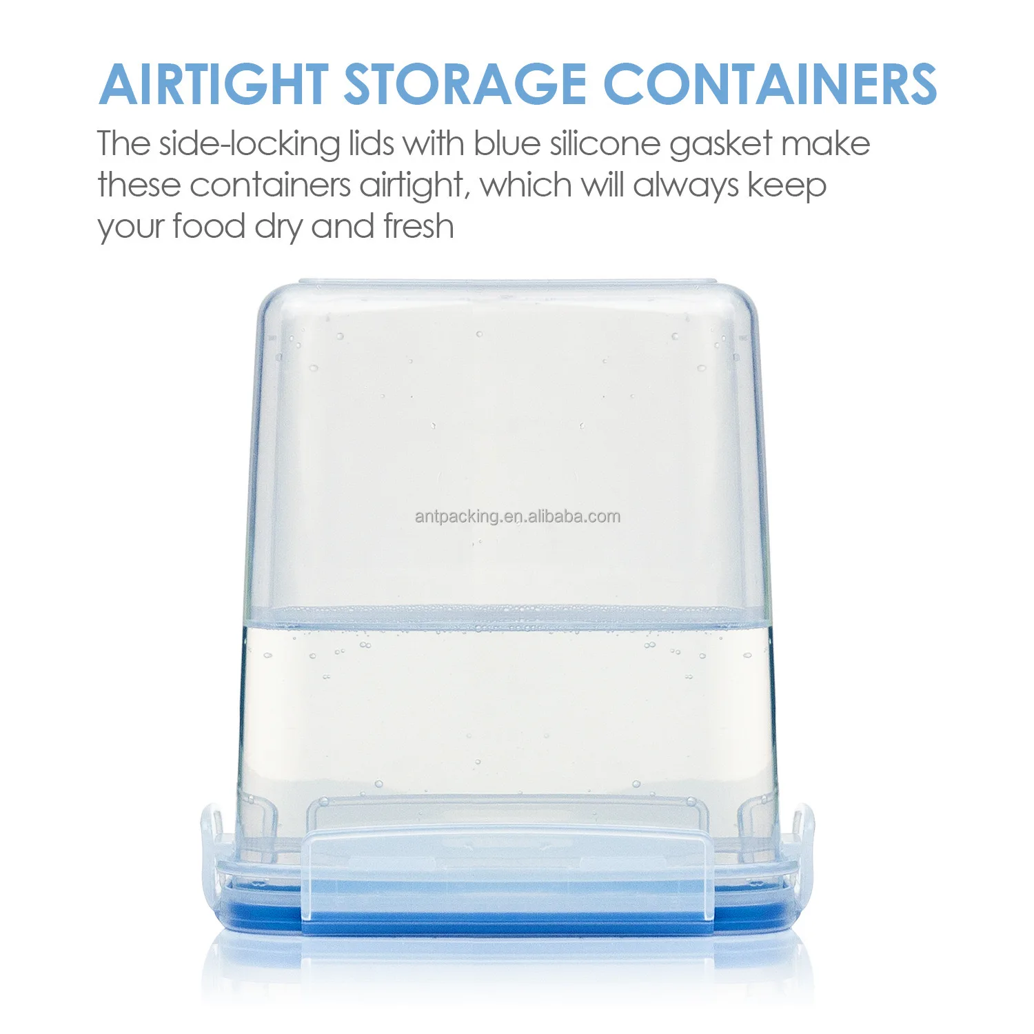 Food Containers Grain Storage Container Kitchen Large Food Storage Box Rice Bucket PP Plastic Transparent Seal Container