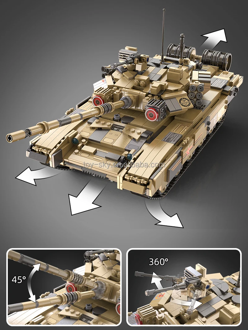 Cada 1722PCS T90 RC Army Tank Technical Building Blocks Brick 