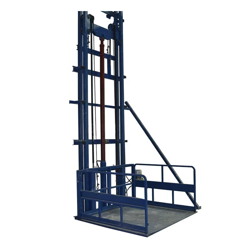 Small Platform Single Guide Rails 500kg 1000kg Cargo Lift Freight Elevator