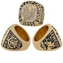 NHL 1995 New Jersey Devils Hockey Championship Ring Eco-friendly Alloy Diamond Set Men's Ring Jewelry Wholesale