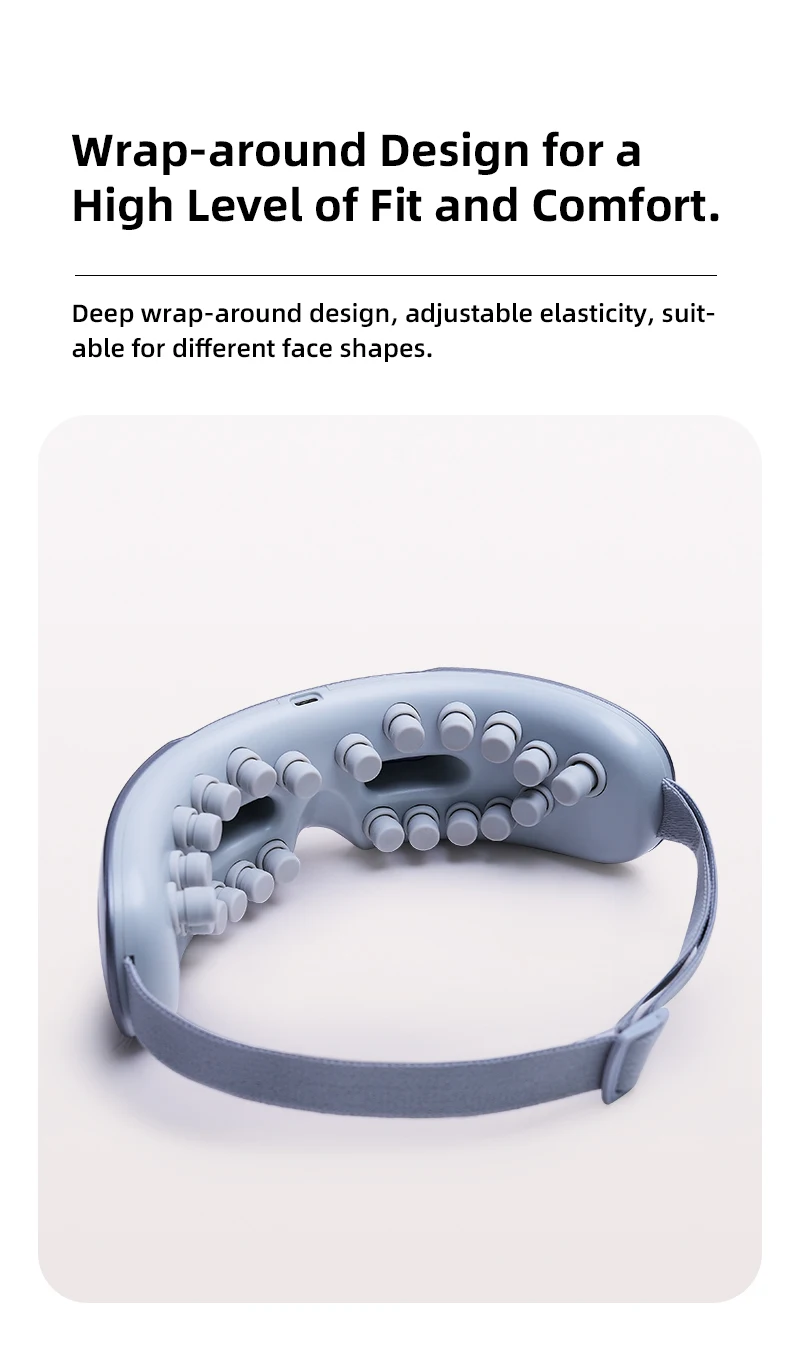 product multi function silicone electric rechargeable smart 3d eye massager with visual display window for stress relief-5