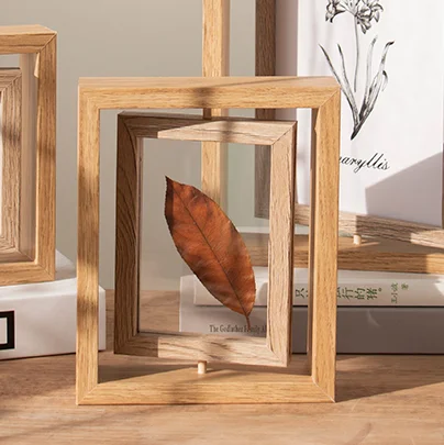 Настраиваемая прозрачная фоторамка 5x7 8x12 8x8 с двойным стеклом акриловыми растениями