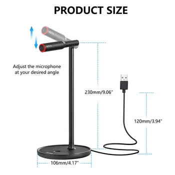 BOYA BY-CM1 Condenser Desktop USB Microphone Set for PC Window Mac Laptop YouTube Recording Podcast Conference Livestream detail image
