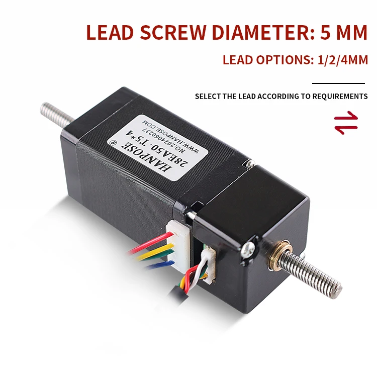 50 t54 50mm closed loop linear ball screw motor 08a 017n m motor-6