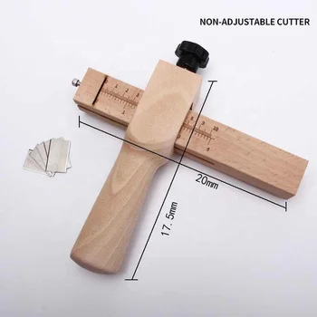 Adjustable Wooden Strip and Strap Cutter Leather Craft Cutter