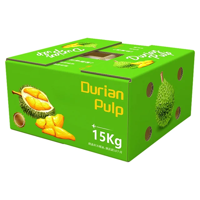 Customized durianpackaging box with five layers of corrugated thickened paper box supermarket fruit packaging box customization