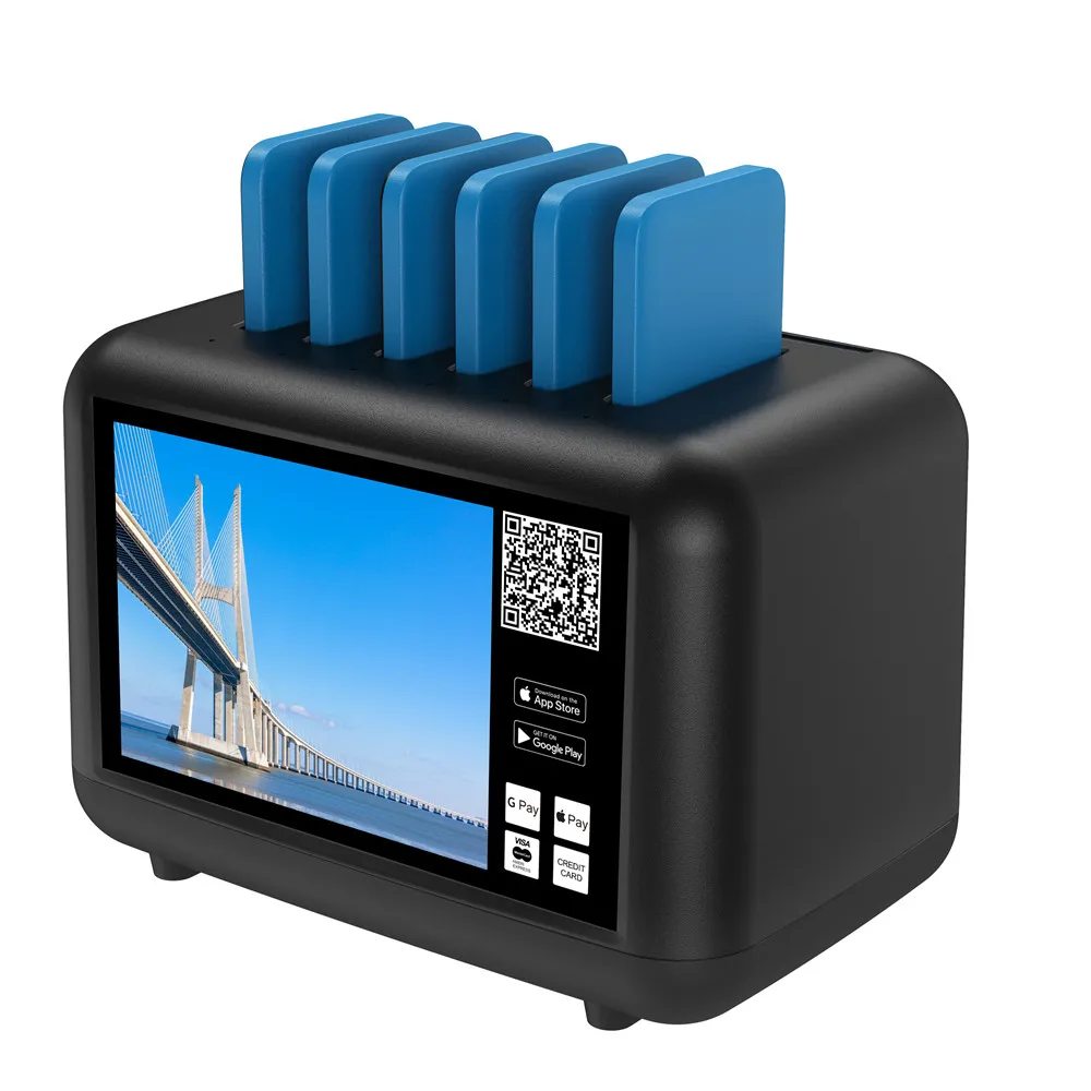 Public power bank 5000mah charger station mobile phone portable sharing charging station for restaurant