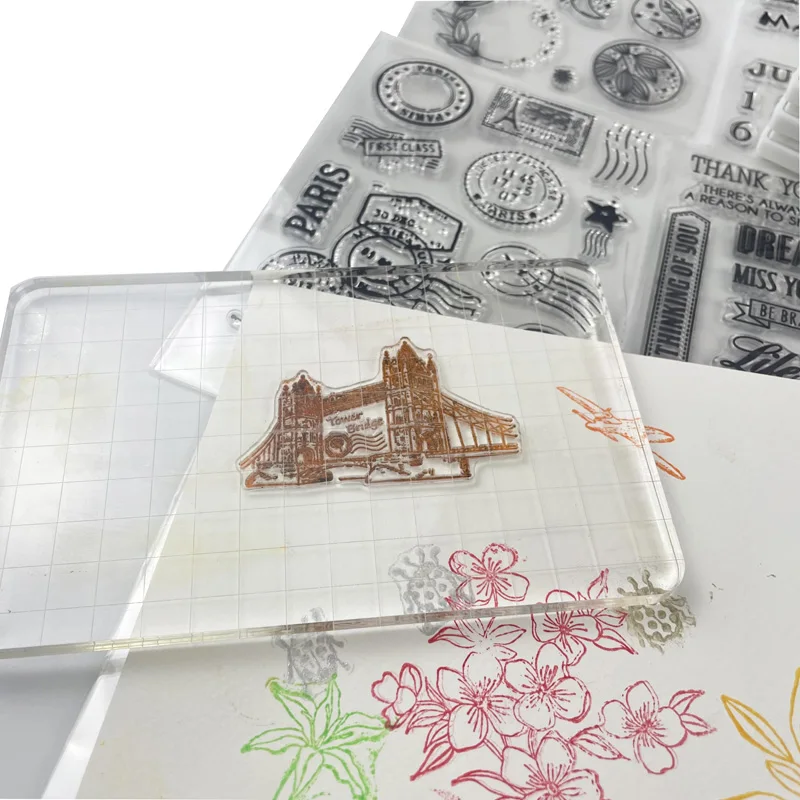 Handmade Decorative Reusable Clear Silicone Rubber Stamp Set Various ...