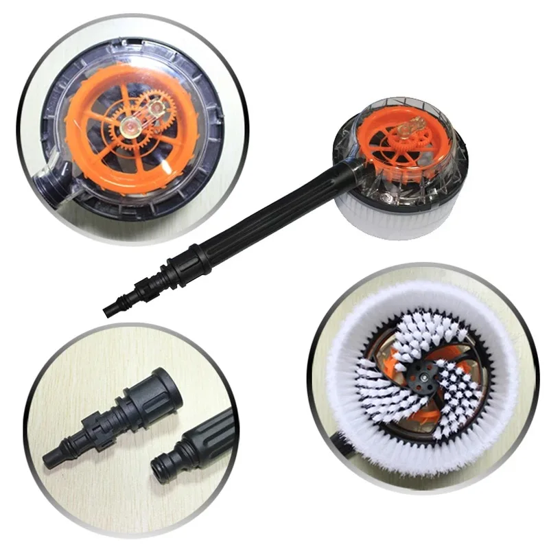 Rotating Round Brush Water Cleaning Washing Brush High Pressure Washer