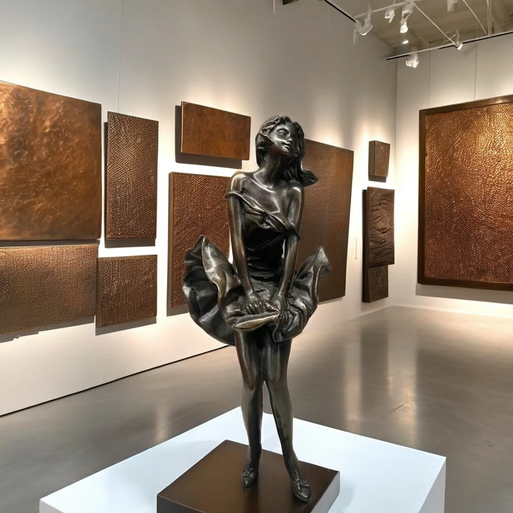 Metal European Modern Design Style Decorative Marilyn Monroe Statue Beautiful Nude Woman Bronze Figure Sculpture
