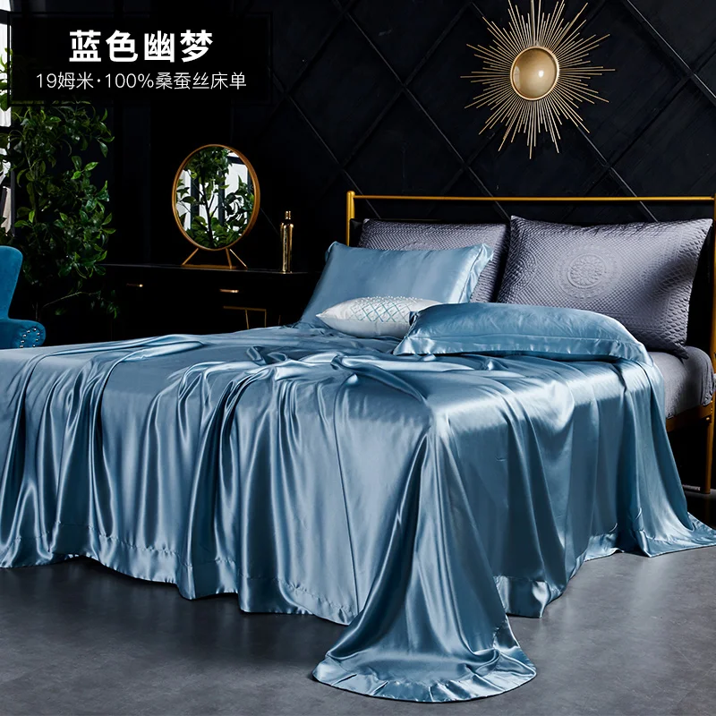 100% чистый шелк Mulberry 6a, 19 мм, 22 мм, шелковое постельное белье, простыня размером Queen/King/Cal/King